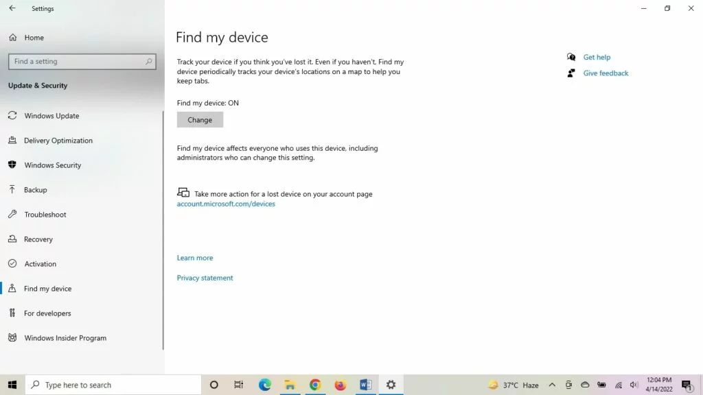 find-my-device-windows