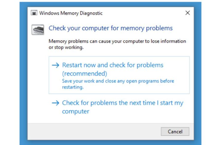 windows-memory-dignostic