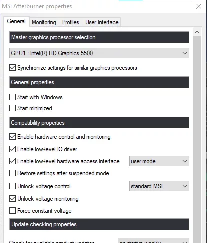 MSI-Afterburner-Settings