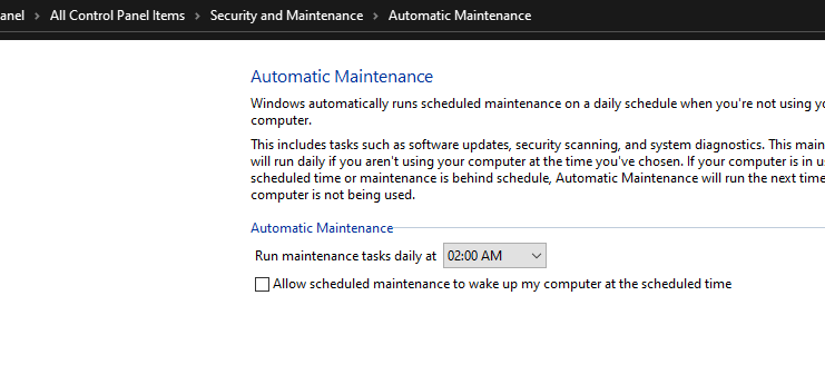 Automatic-Maintenance