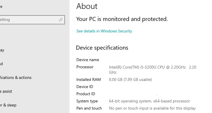 Processor-about-section